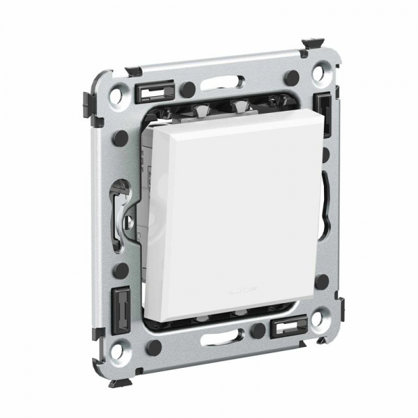 Выключатель 1-кл. 2мод. СП Avanti "Белое облако" 16А IP20 бел. DKC 4400103 ТехноИмпульс