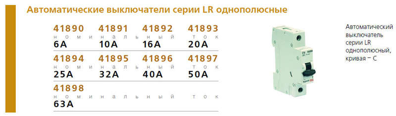 Выключатель автоматический модульный 1п C 25А 6кА LR Leg 604807 ТехноИмпульс