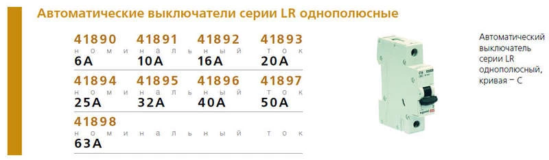 Выключатель автоматический модульный 1п C 25А 6кА LR Leg 604807 ТехноИмпульс