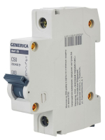 Выключатель автоматический модульный 1п C 50А 4.5кА ВА47-29 GENERICA MVA25-1-050-C ТехноИмпульс