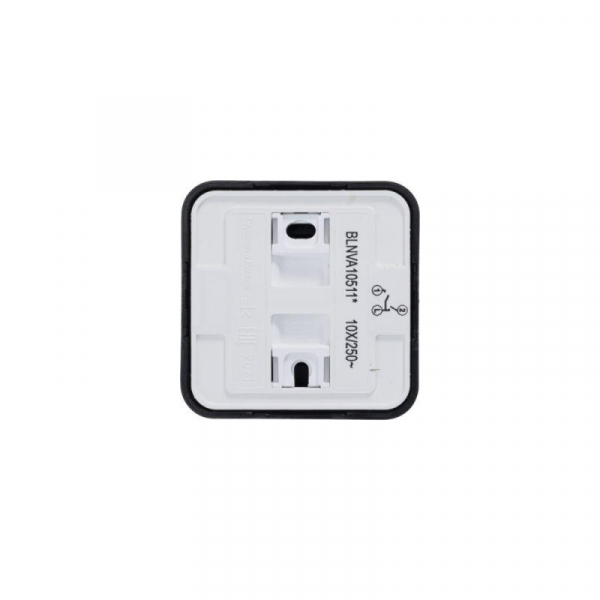 Выключатель 2-кл. ОП Blanca 10А IP20 (сх. 5) 250В с подсветкой с изолир. пластиной антрацит SE BLNVA105116 ТехноИмпульс