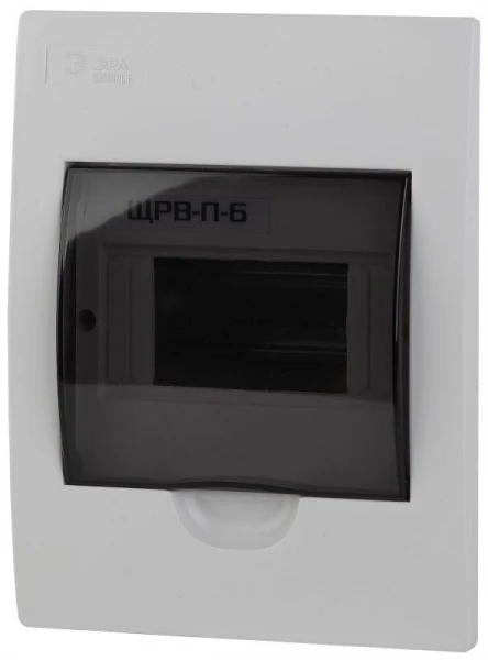 Бокс ЩРВ-П-6 мод. встраив. пластик IP41 SIMPLE NO-box_simple-plastic_6_flush ЭРА Б0041510 ТехноИмпульс