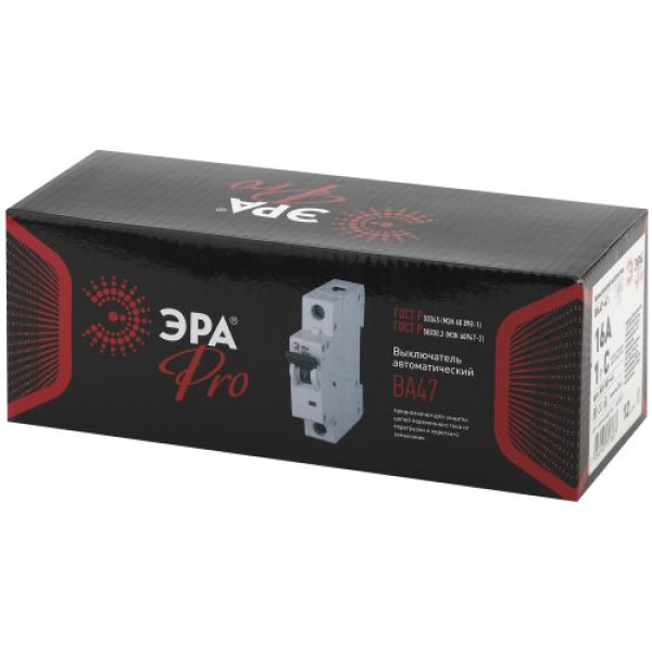 Выключатель автоматический модульный 1п C 16А ВА47-63 Pro NO-901-44 ЭРА Б0031814 ТехноИмпульс