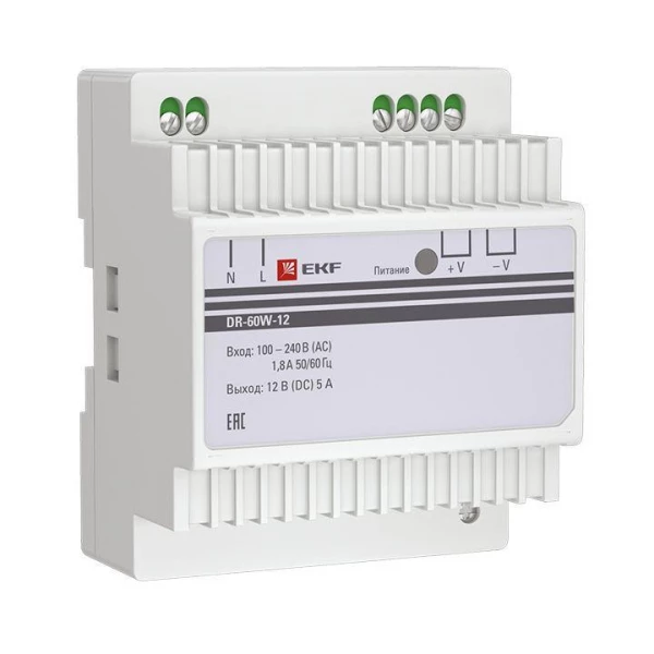 Блок питания 12В DR-60W-12 PROxima EKF dr-60w-12 ТехноИмпульс