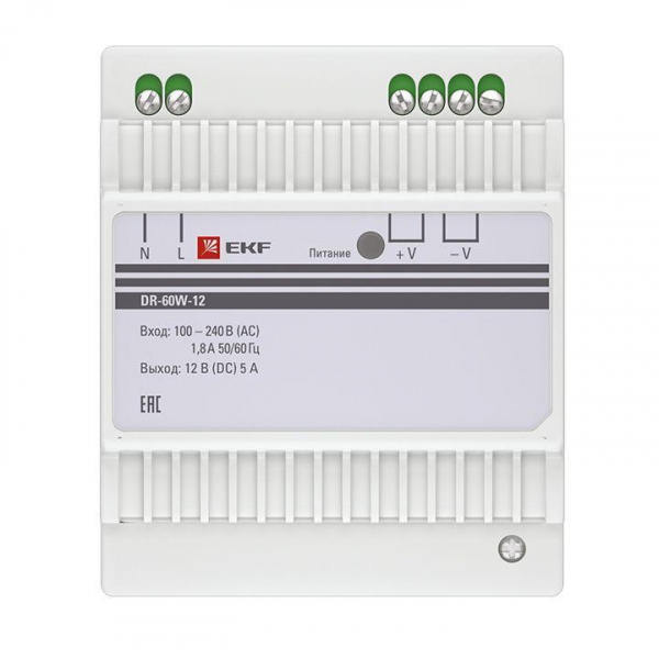 Блок питания 12В DR-60W-12 PROxima EKF dr-60w-12 ТехноИмпульс