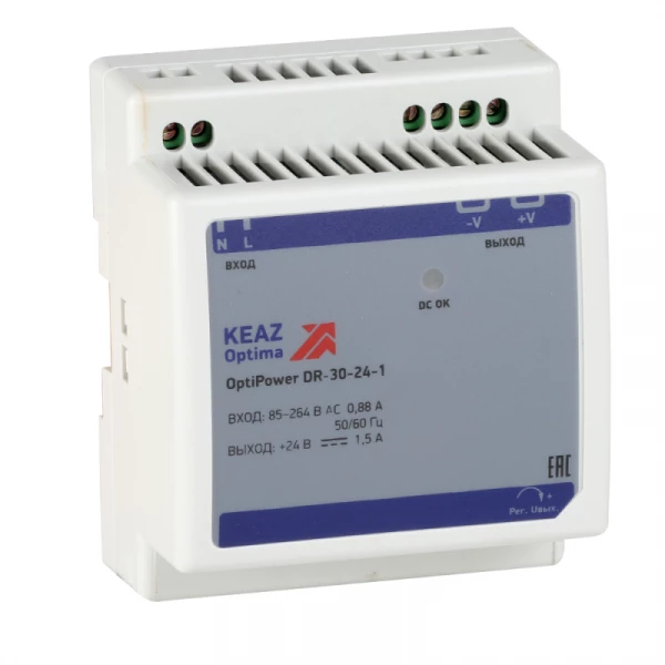 Блок питания OptiPower DR-30-24-1 КЭАЗ 284544 ТехноИмпульс