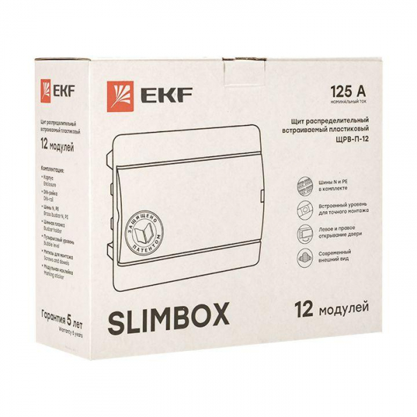 Щит ЩРВ-П-12 "SlimBox" IP41 бел. дверца PROxima EKF sb-v-12w ТехноИмпульс