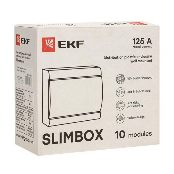 Щит ЩРН-П-10 "SlimBox" IP41 бел. дверца PROxima EKF sb-n-10w ТехноИмпульс