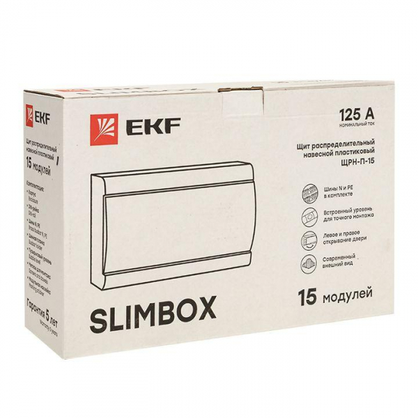 Щит ЩРН-П-15 "SlimBox" IP41 бел. дверца PROxima EKF sb-n-15w ТехноИмпульс