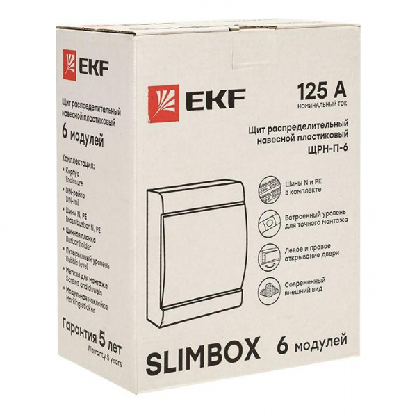 Щит ЩРН-П-6 "SlimBox" IP41 бел. дверца PROxima EKF sb-n-6w ТехноИмпульс