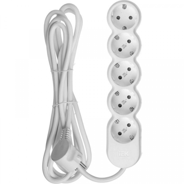 Удлинитель 5х3м с заземл. 16А IP20 Uno У05 2P+PE 250В 3х1.5 IEK WYP53-16-05-03-Z ТехноИмпульс