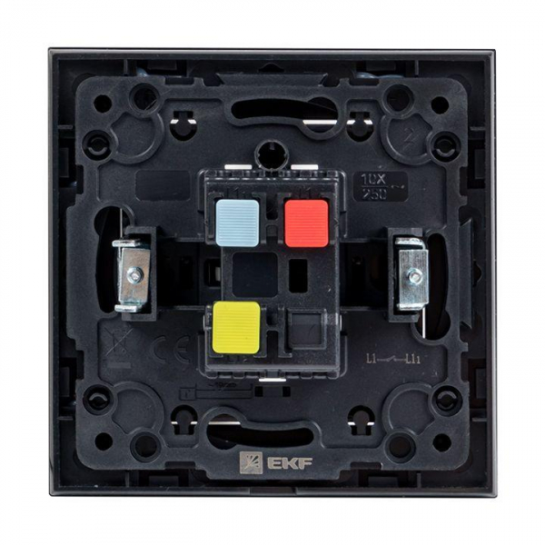 Переключатель проходной 1-кл. Стокгольм 10А механизм черн. PROxima EKF EZV10-025-10 ТехноИмпульс