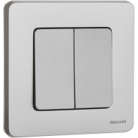 Выключатель 2-кл. Inspiria 10А IP20 250В 10AX механизм алюм. IEK 673622 ТехноИмпульс