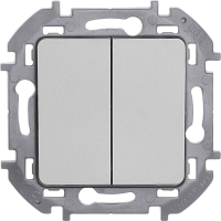 Выключатель 2-кл. Inspiria 10А IP20 250В 10AX механизм алюм. IEK 673622 ТехноИмпульс