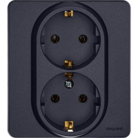 Розетка Inspiria 16А 250В 2х2P+E немецк. стандарт антрацит IEK 673753 ТехноИмпульс