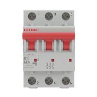 Выключатель автоматический модульный 3п C 63А 10кА MD63 YON MD63-3C63-10 ТехноИмпульс