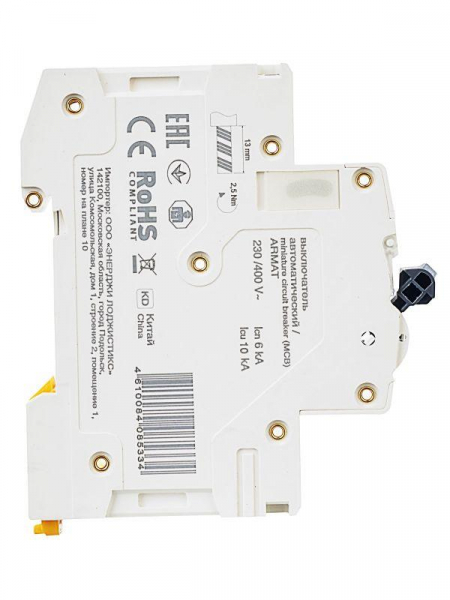 Выключатель автоматический модульный 1п C 32А M06N ARMAT IEK AR-M06N-1-C032 ТехноИмпульс