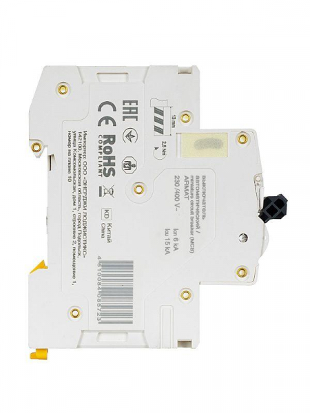 Выключатель автоматический модульный 1п B 16А M06N ARMAT IEK AR-M06N-1-B016 ТехноИмпульс