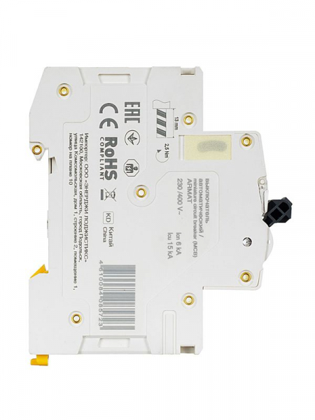 Выключатель автоматический модульный 1п B 16А M06N ARMAT IEK AR-M06N-1-B016 ТехноИмпульс