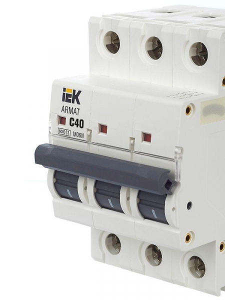 Выключатель автоматический модульный 3п C 40А M06N ARMAT IEK AR-M06N-3-C040 ТехноИмпульс