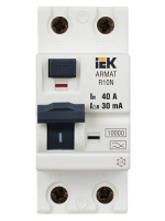Выключатель дифференциального тока (УЗО) 2п 40А 30мА тип A ВДТ R10N ARMAT IEK AR-R10N-2-040A030 ТехноИмпульс